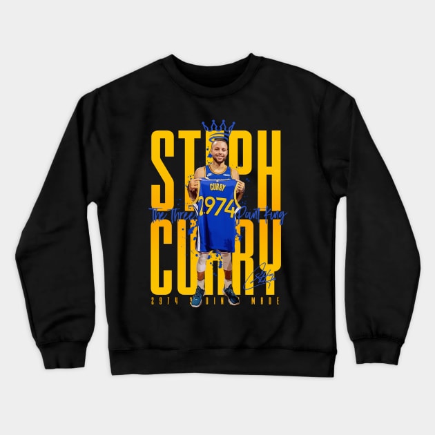 Steph Curry Three Point King Crewneck Sweatshirt by Juantamad